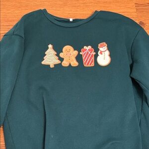 Festive Green Holiday Sweatshirt